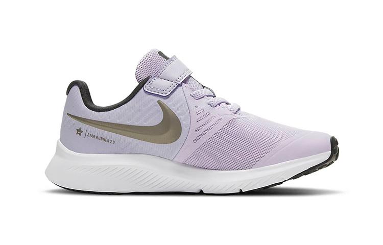 Kids' Sneakers Nike Star Runner 2 PS 'Violet Frost Metallic Pewter'