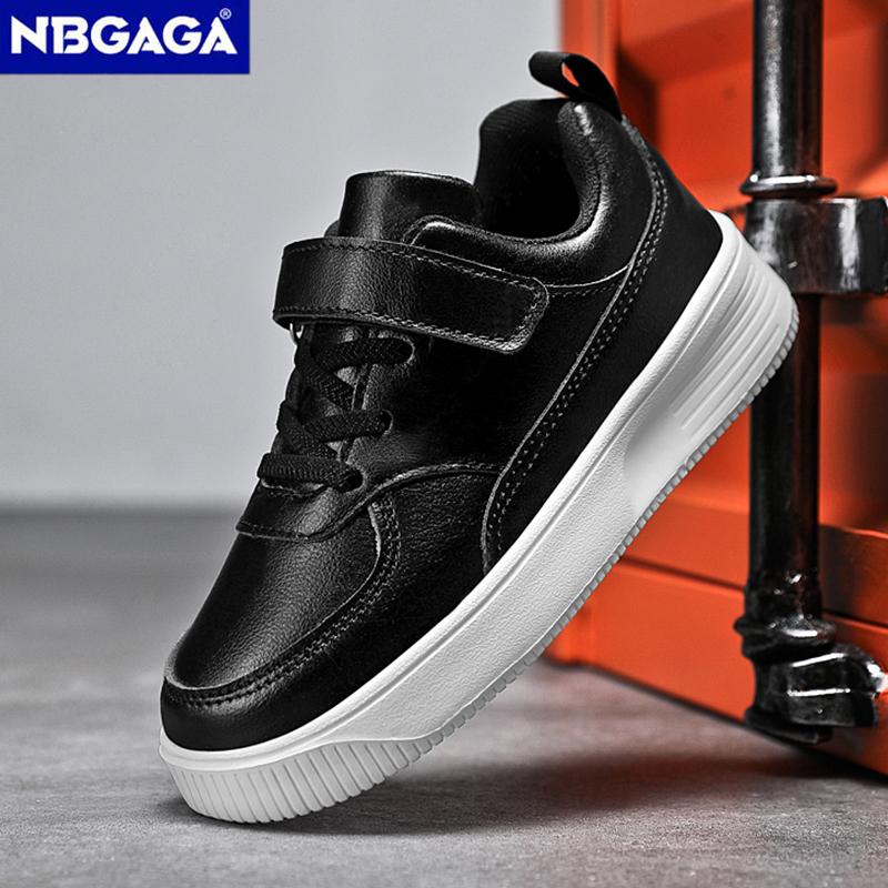 White Casual Sports Sneakers for Kids Boys Non-slip Lightweight Children’s Walking Shoes Breathable Flat Student Tennis Footwear