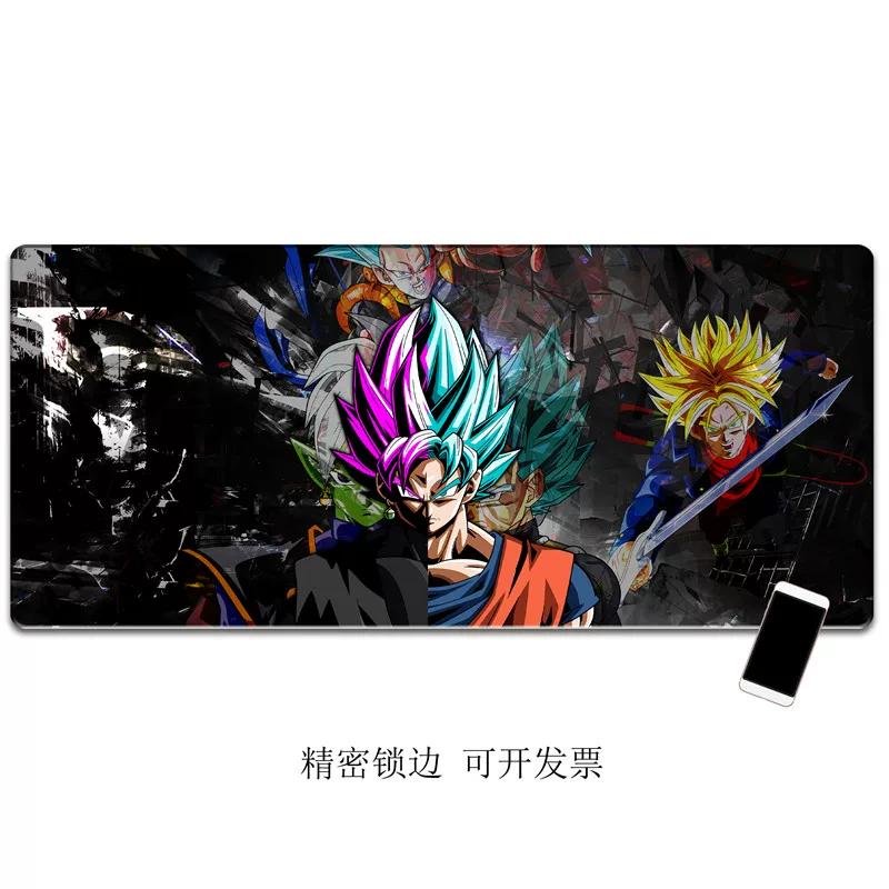 Boys Super Popular Dragon Ball Series Son Goku Printed Leather Mouse Pad yawed Edge Lock Computer Desk Keyboard Pad Children Learn To Write Desk Pad
