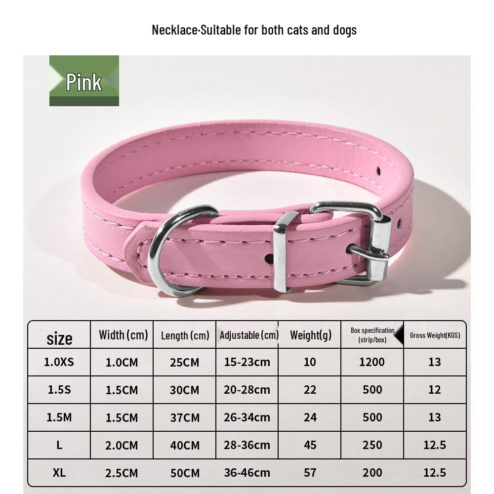 PU Leder Hundehalsband für kleine & mittelgroße Rassen - Stilvolles Katzen- & Hunde-Halsaccessoire für Spaziergänge im Freien