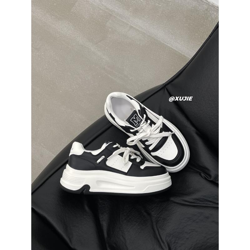 Spring and autumn new trendy lightweight non-slip thick sole heightening casual board shoes leather white shoes women