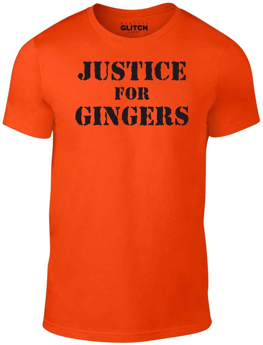 Justice For Gingers Men s T-Shirt Mens Womens Tees Top - GIFT JOKE FUNNY HAIR PRESENT BLONDE L