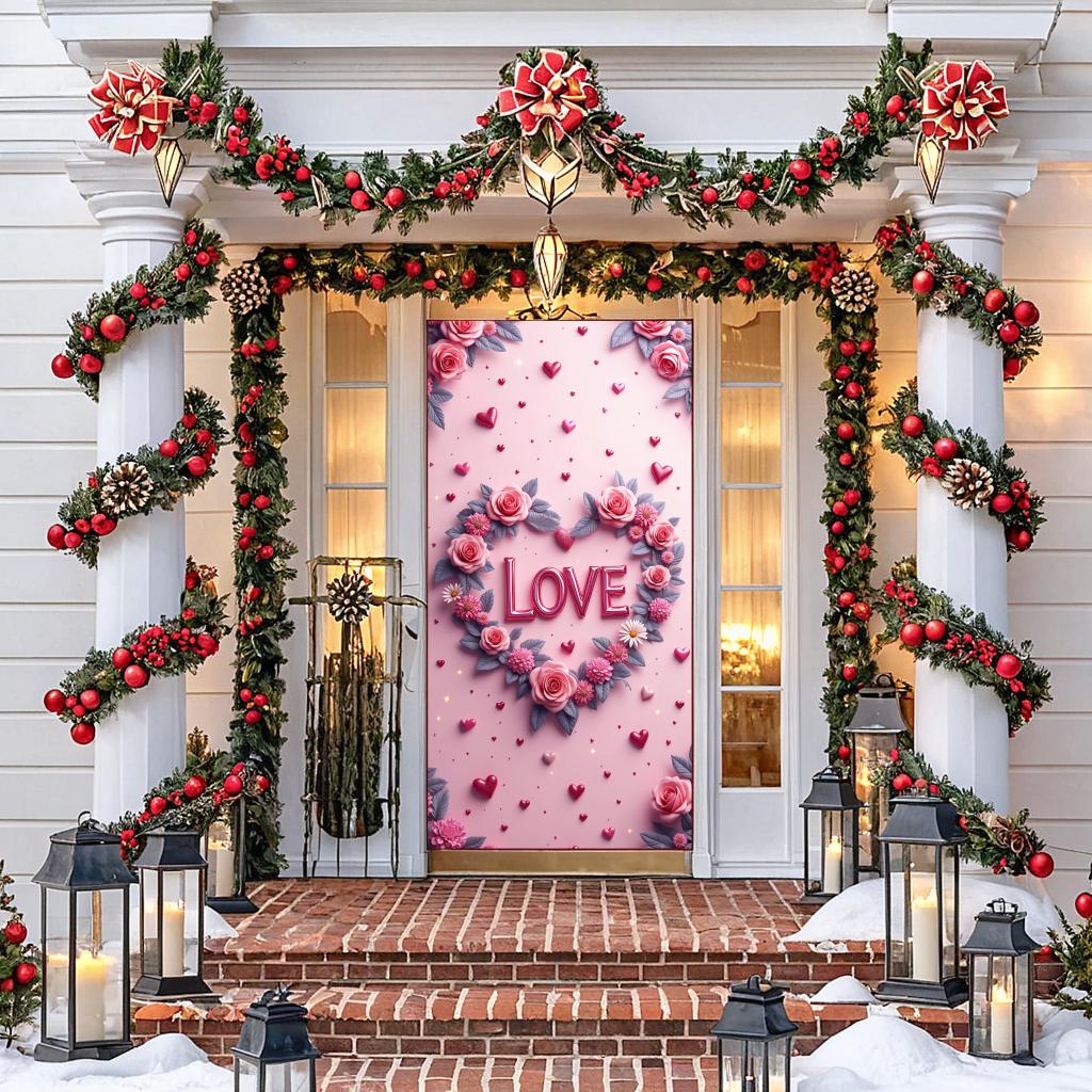 Romantic Floral Soft Decorative Rose-themed Rose Delicate Backdrop for Outdoor