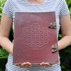 Leather Notebook Flower of Life 10x13 200 Pages