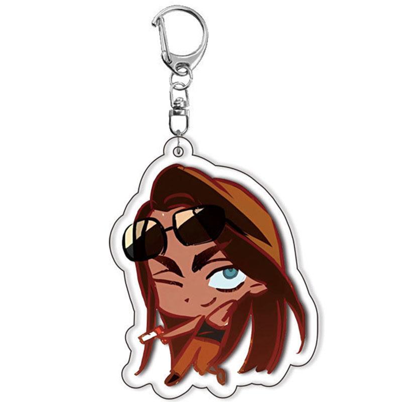 1 beliebter Anime Alien Clown 2D flacher Acryl-Schlüsselanhänger, geeignet für Zubehör-Taschen-Schlüsselanhänger, Fan-Geschenk Autoanhänger, Autoschlüsselanhänger