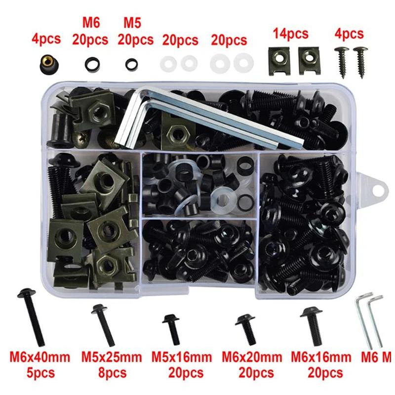 177pcs Screws Nut Motorcycle Alloy Fairing Bolt Screw Bolts Kit For Honda Kawasaki Yamaha Bmw Suzuki Dirt Bike Cbr600rr 900rr