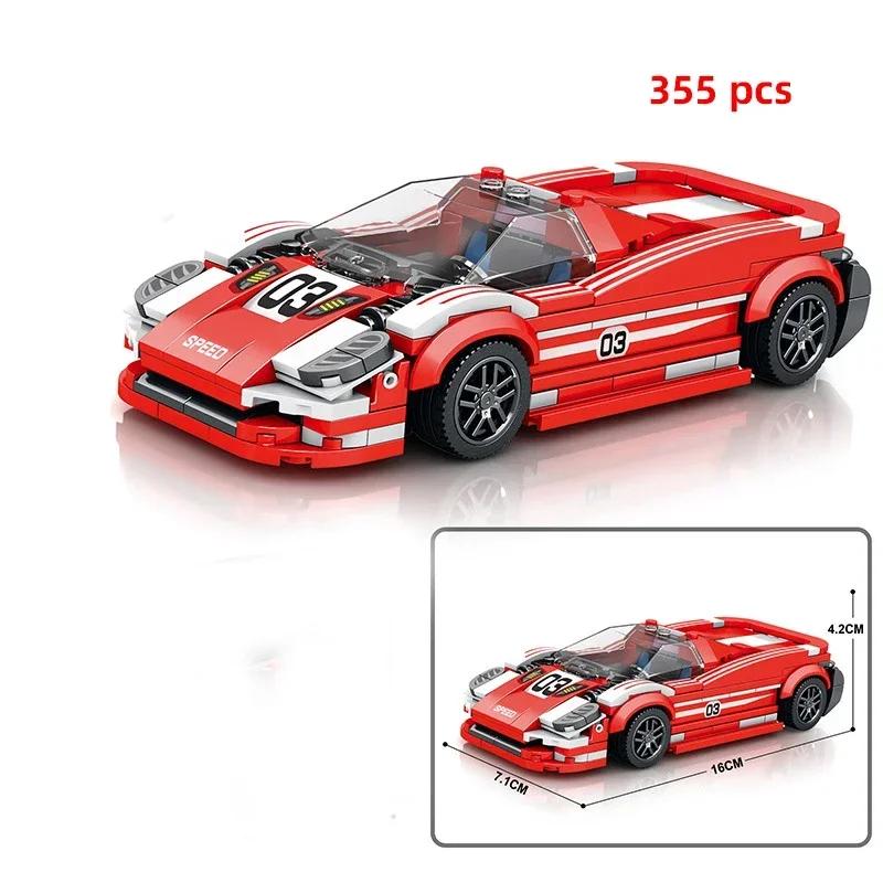 City Technical Car Speed Sports Car Building Blocks Racing Road Moc Brick Vehicle Educational Construction Toys
