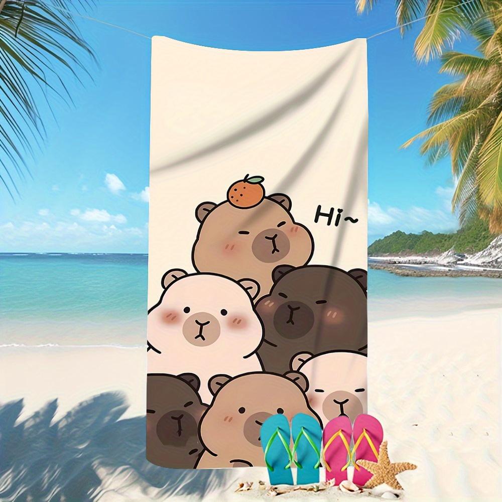 Kawaii Panda Print Beach Towel Set Tropical Summer Pool Towel Beach Decor Cute Cartoon Animal Gift Home Decoration Picnic Mat