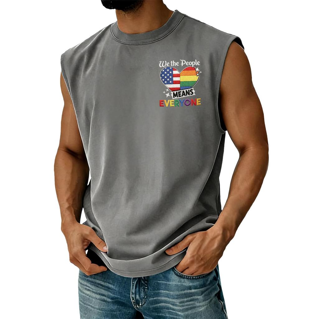 Men's Casual Independence Day Printed Tank Top