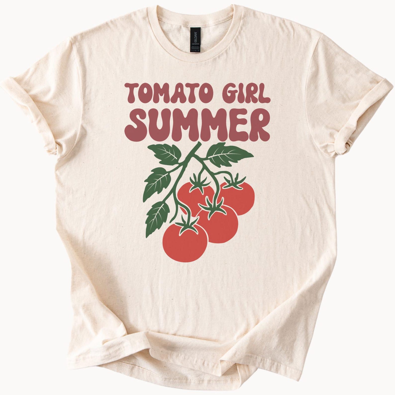 Tomato Girl Summer Graphic T Shirt Cute Red Tomato Plant Aesthetic Garden Lover Trendy Summer Top Casual Fun Graphic Tee Shirt 150
