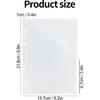 10 Pcs Plastic Binder Pocket Clear Poly Binder Organizer 6 Holes A5 Binder Folders for School and Office Supplies