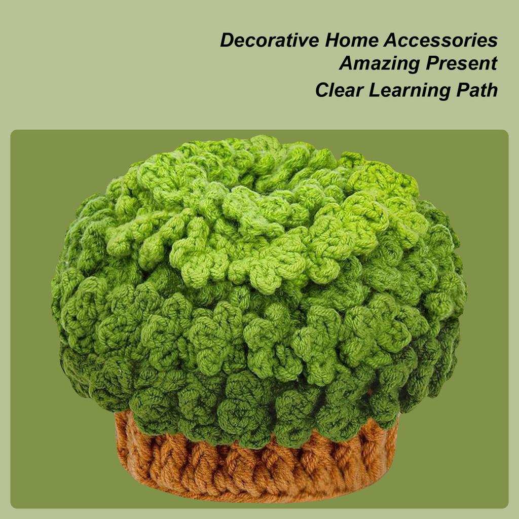 Plant Crochet Coaster Kit DIY Crafting Set Plant Pot Knitting Set For Adults Teens DIY Enthusiasts Group Activity Craft Lovers