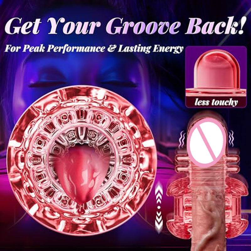 Tongue Licking Male Masturbator 10 Thrusting Blowjob Sex Machine Stroker for Training Stimulation Sex Toys for Men Pleasure
