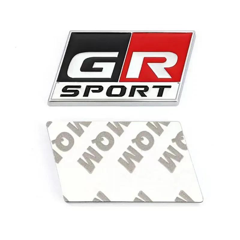 3D Metal GR Sport MGJDRYD Logo Car Front Hood Grille Emblem Badge Auto Side Fender Decal Sticker HDRYE for Toyota HV YARiS RZ RC RS Prius