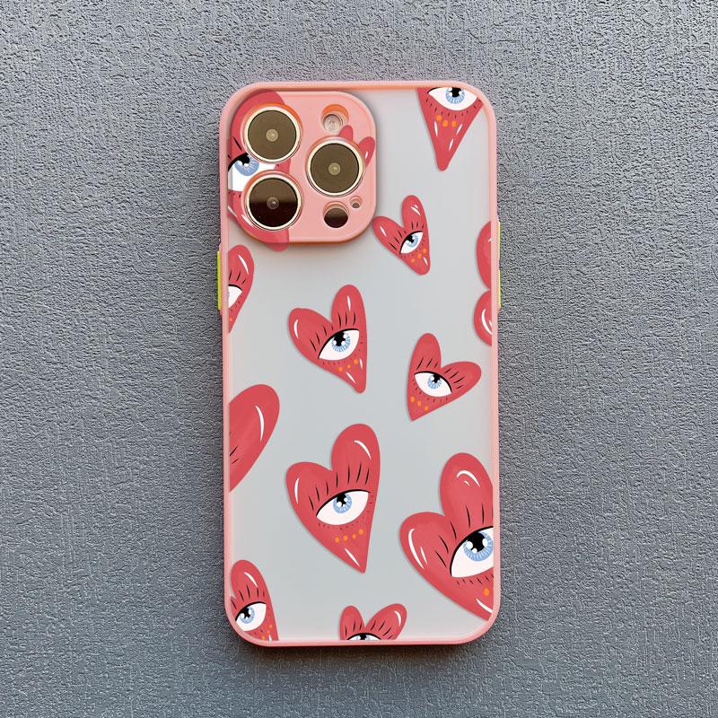 Ogen van Liefde Mode Telefoonhoesje voor IPhone 17 16 Pro Max 15 14 Plus Pro Max 13 Mini 12 11 Pro Max Schokbestendige Beschermhoezen