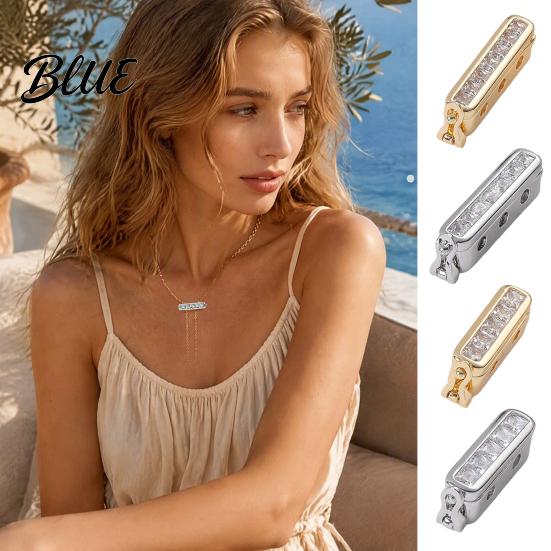 Jewelry Size Adjuster Necklace Shortener for Thin Chains, Adjustable Chain Clip with Rhinestone, Clasp Clasp, Bracelet Making Supplies Anti Slip