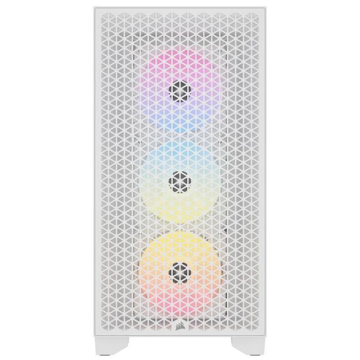 PC-Gehäuse - CORSAIR - 3000D RGB AIRFLOW - ATX Mid-Tower - 3x AR120 RGB Lüfter - Weiß