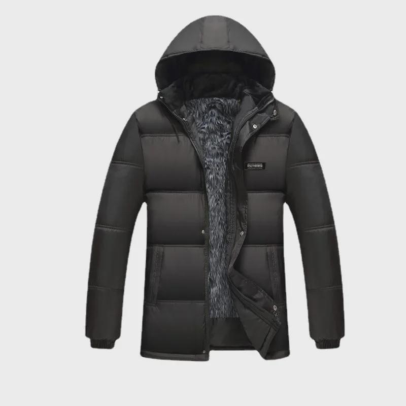 Geacă de iarnă pentru bărbați din catifea și bumbac gros pentru bărbați de vârstă mijlocie și vârstnici
