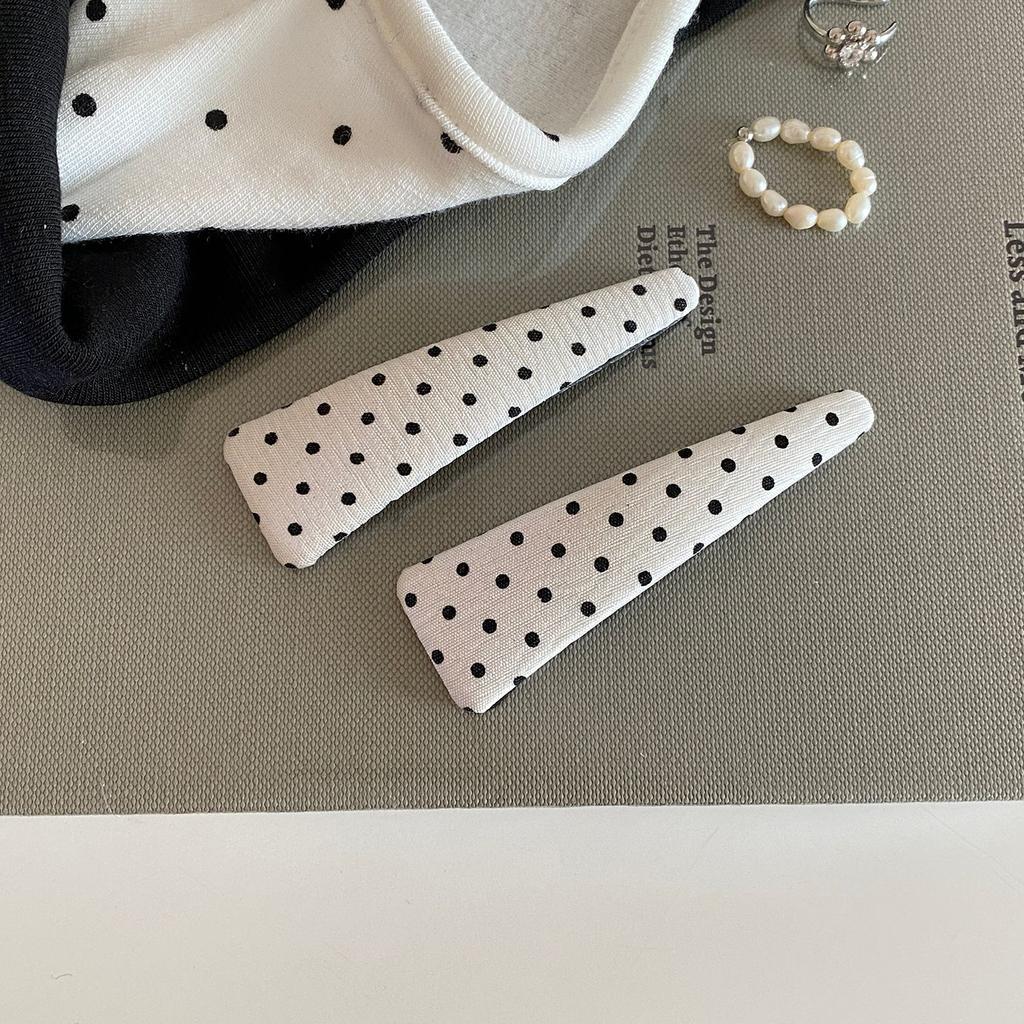 New Fabric Hair Accessories for Bangs BB Side Hair Clips Lovely Hairpin Headwear 2Pcs School Girls Cute Polka Dot Hair Clip