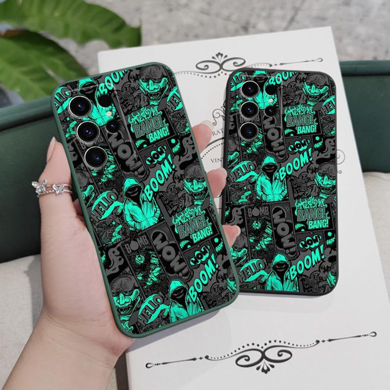 Blackened Clown Phone Case for Samsung Galaxy S25 S24 S23 S22 S21 S20 S10 S10E S9 Ultra Plus FE Note 20 Ultra 10 9 Plus Cover