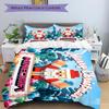 Minecraft Christmas Greetings Printed 3pcs Bedding Set Soft Microfiber 1 Duvet Cover And 2 Pillowcases Home Bedroom Decor Xmas Gift K1363