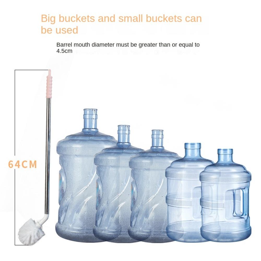 Household Bucket Washing Brush Stainless Steel Rod Cleaner Water Dispenser Cleaning Brush