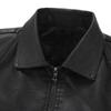 ROMON Men's Spring Autumn Faux Leather Lapel Jacket