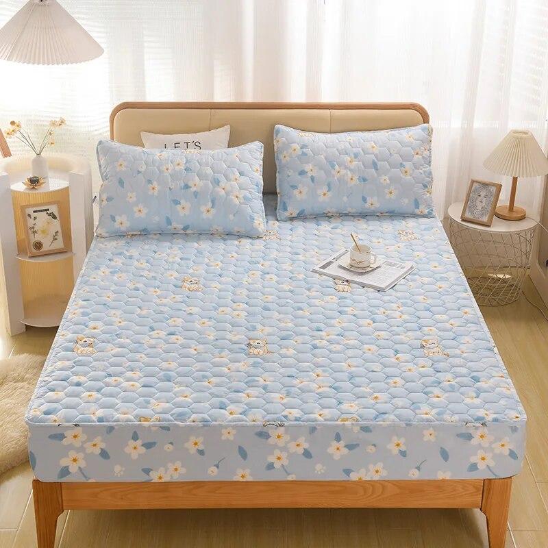 Waterproof Cartoon Elastic Fitted Sheet 160x200,Mattress Protector Cover,Mother Baby Grade,Pure Cotton Laminated Cotton Process