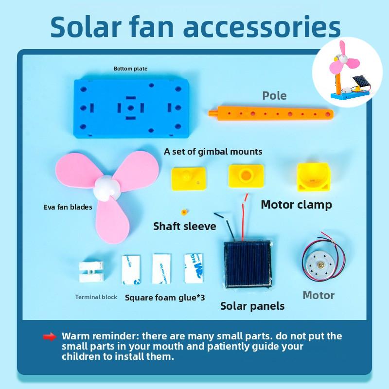 

Science Experiment Diy Solar Fan With Rechargeable Motor For Kids Educational Kit