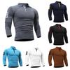 Premium Quality Men's Stylish Slim Fit Long Sleeve Basic Muscle Tee Shirts For Daily Wear