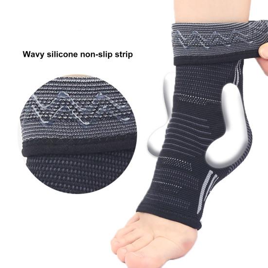 1 PC Compression Sports Ankle Brace Silicone Padded Protect Heel Ankle Support Basketball
