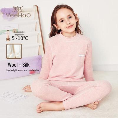 Children's Thermal Underwear Set - Wool & Silk Blend