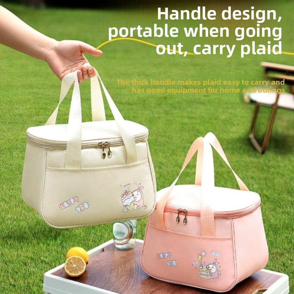 Waterproof Insulated Thermal Bag Cute Picnic Handbag Fashion Cartoon Lunch Bag Men Women