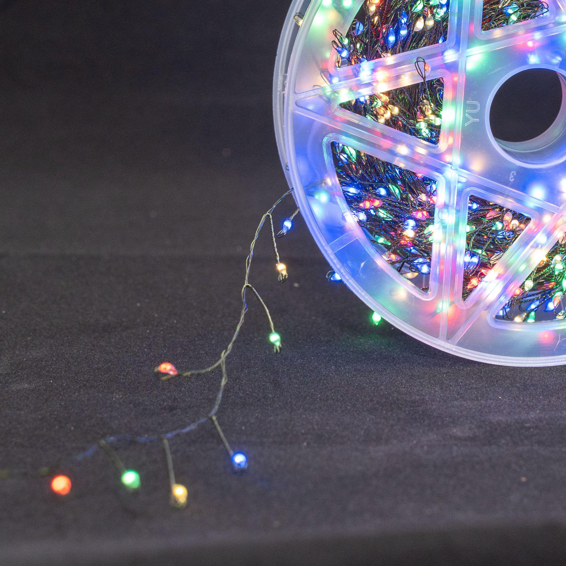Solar LED Copper Firecracker String Lights with USB Remote for Outdoor Camping 1.5m 50 LED USB