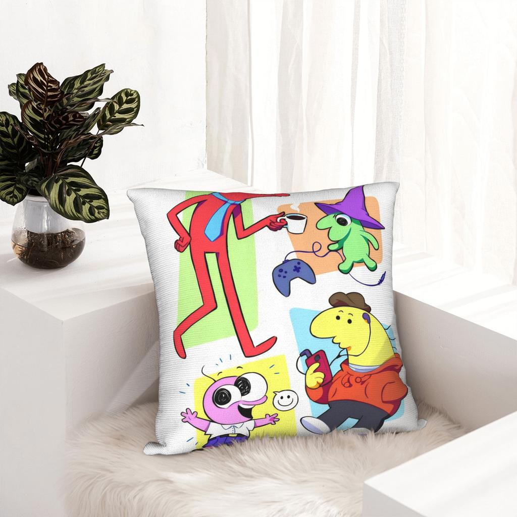 Smiling Friends Pim and Charlie Pillow Cover Printing Cushion Cover Decorative Throw Pillow Case Cover Home Multi-Size