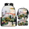Cartoon-Rucksack-Set 3 Teile Leichte Schultasche für Mittelschüler Umhängetasche