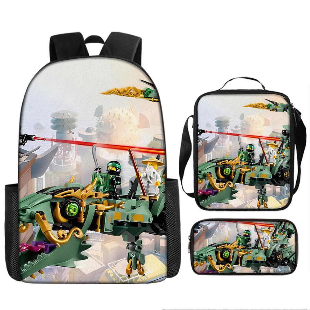 Cartoon-Rucksack-Set 3 Teile Leichte Schultasche für Mittelschüler Umhängetasche