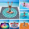 Bohemian Mandala Print Beach Blanket, Waterproof Sand-Proof Oversized Beach Mat Sunbathing Beach Towel