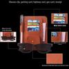 Multifunctional Leather Car Sun Visor Organizer with Glasses Clip and Card Holder