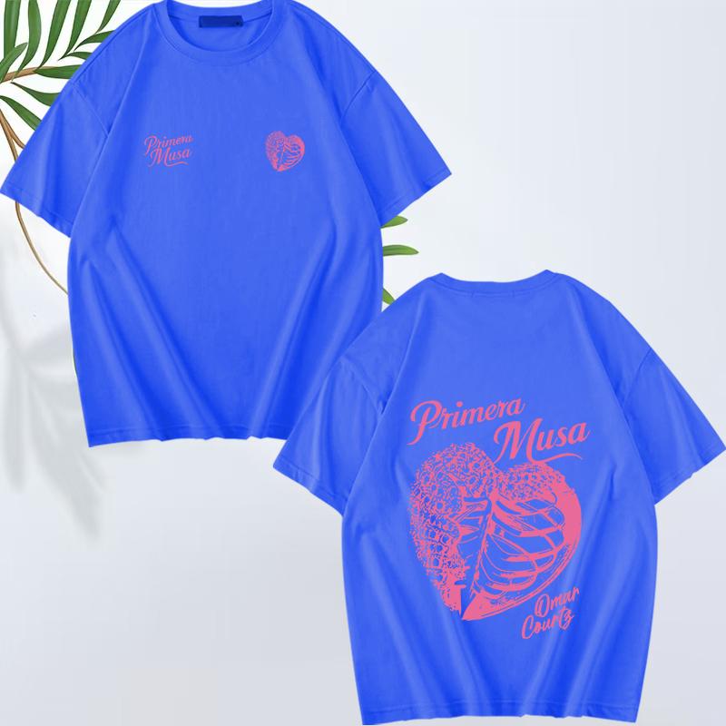 Omar Courtz Primera Musa Album Tour Merch T Shirt men women fashion Oversized 100% Cotton short sleeve Summer print Unisextops