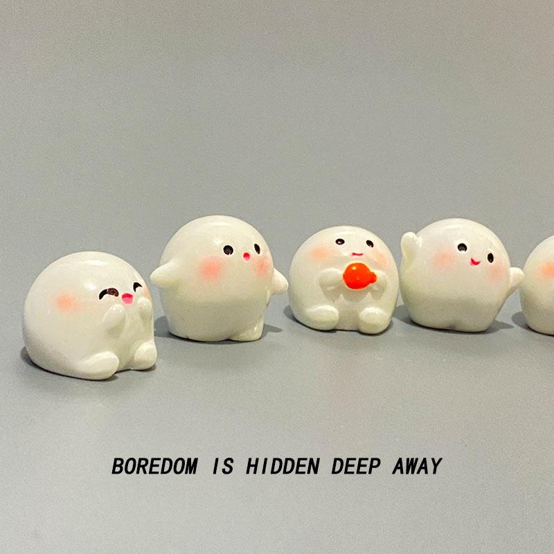 6PCS Resin Mini Cute Car Center Console Decor Ornaments Micro Animal Screen Decoration Car Interior Accessories