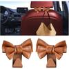 Car Purse Hooks, 2PCS Cute Bow Vehicle Seat Headrest Hanger for Bags, Space Saving Automotive Back Seat Storage Hanging Holder Decor Accessories,