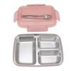 1.8L Leakproof Lunch Box 3 Compartment Food Storage Container Cute Bento Lunch Box  For Travel