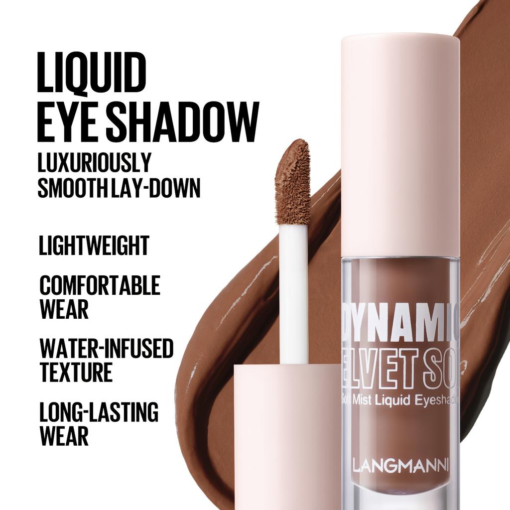 8 pezzi/set Ombretto liquido Soft Mist, Nude Dinamico Velluto Morbido, Scorre Morbidamente+Si Sfuma Facilmente, Sensazione Leggera, Non Appiccicoso, Ombretto a Lunga Durata