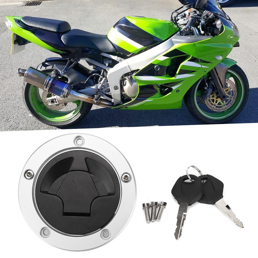 Motorcycle Fuel Gas Cap Lock with Key Fit for Kawasaki Ninja ZX 6R ZX 10R ZX 14R