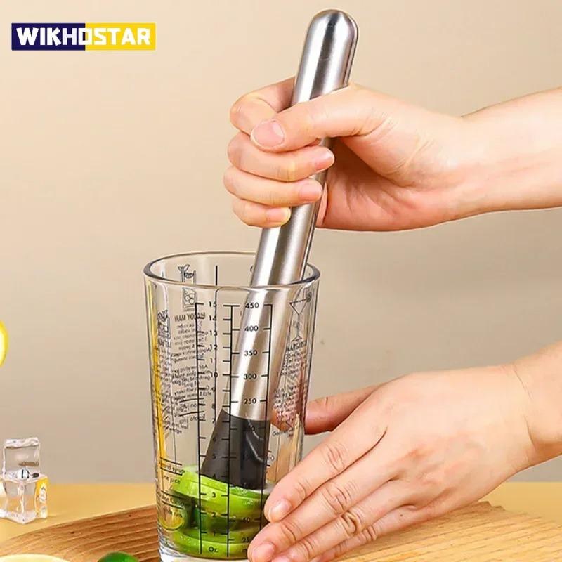 Stainless Steel Ice Crushing Hammer Pressing Juice Mashing Stick Storm Hand Beating Lemon Tea Tool Icebreaker Hammer