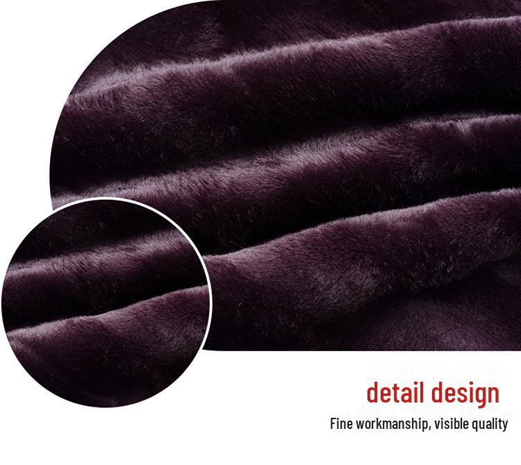 Women's Plus Velvet Faux Mink Fur Vest - Warm, Thickened Cape for Middle-Aged and Elderly Moms