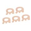 5pcs Wooden Teether Animal Baby Teething Toy DIY Natural Wood Teething Accessories (Elephant)