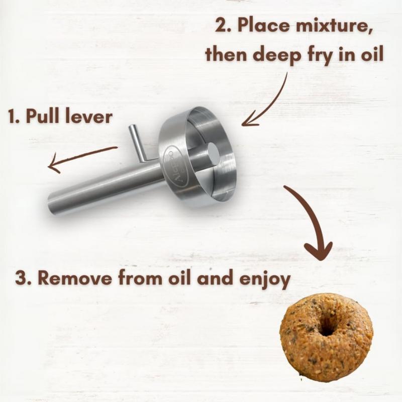 Falafel Spoon With Hole Professional Stainless Steel Spoon Food Grade Non-Stick Falafel Making Tool Meatball Maker