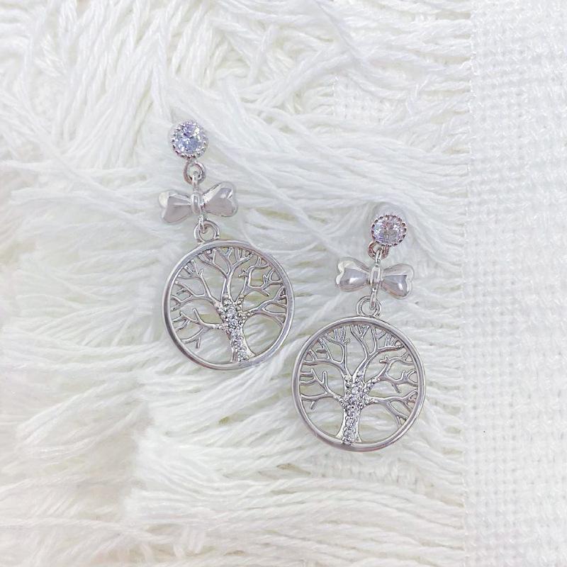 Bao Yi Long S925 Silver Interlocking Hoop Earrings - Elegant Women's Luxury Design